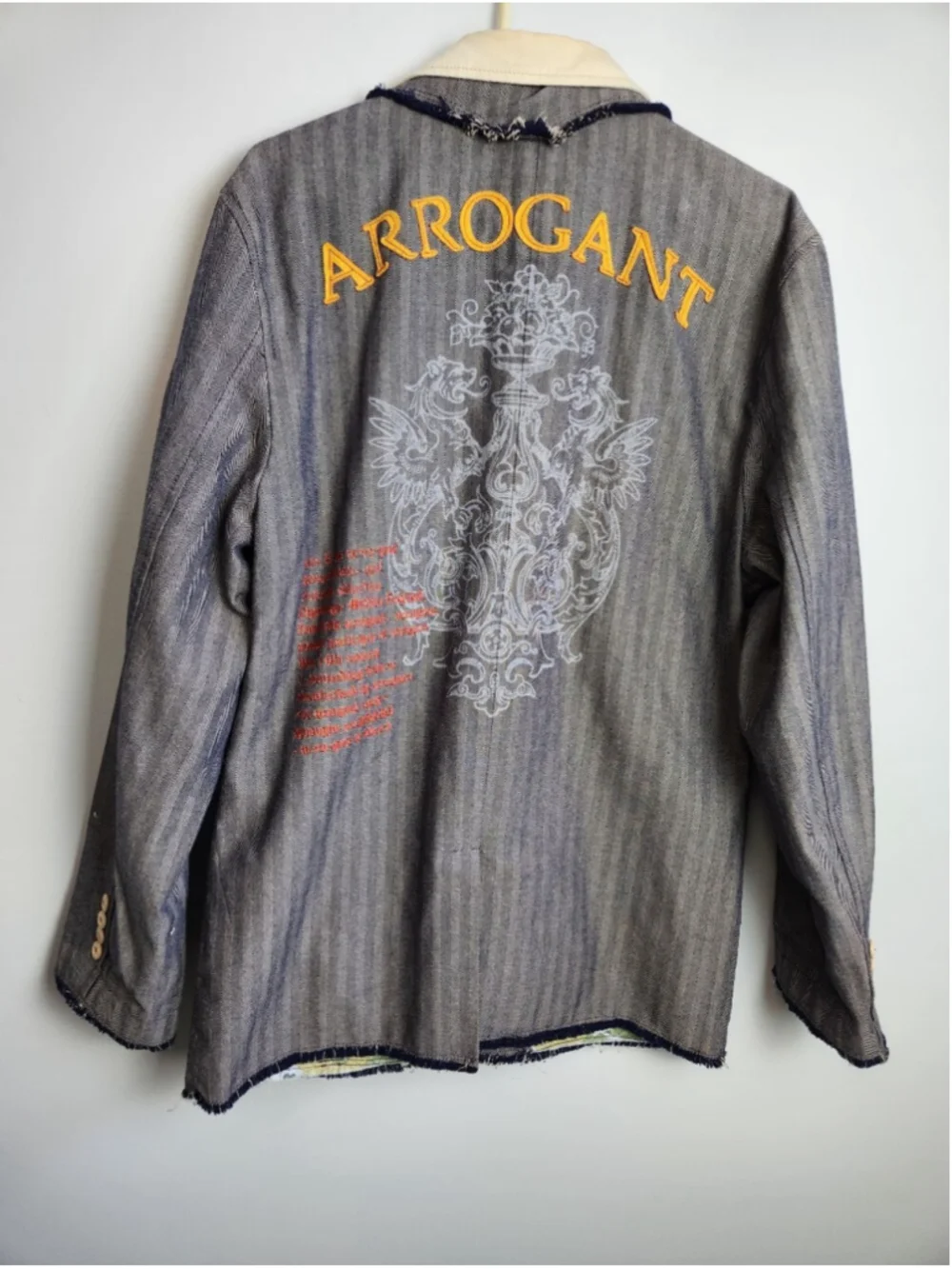 English Laundry Men's Graphic Statement Blazer Jacket Grunge Indiesleeze Size L